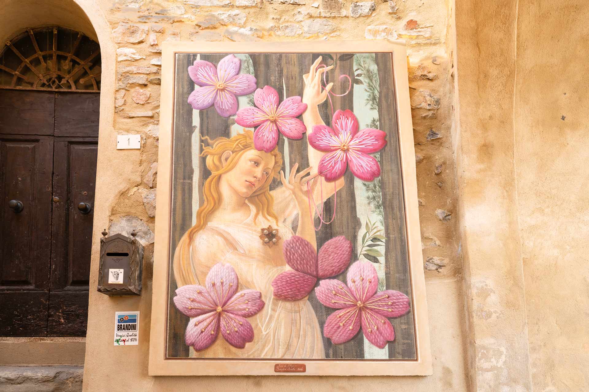 imago in villa - concorso internazionale di pittura trompe l'oeil - foto di un dipinto fiori di ciliegio di daniela benedini